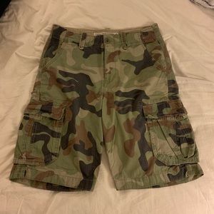 American Eagle camo cargo shorts